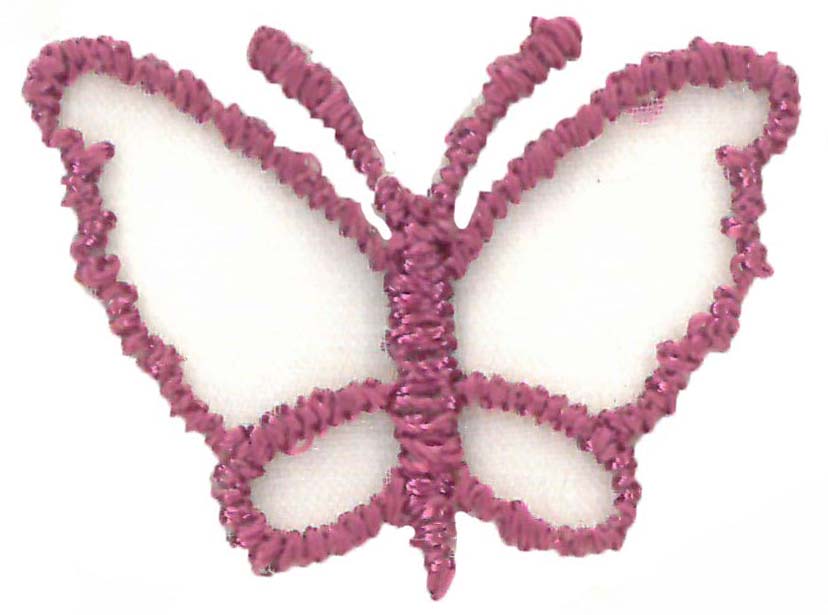M1 SMALL ORGANZA BUTTERFLY DEEP ROSE 